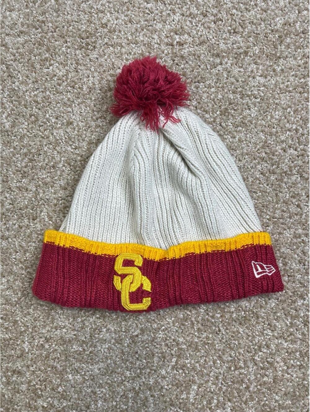 Vintage New Era Usc Trojans Youth Beanie Excellent Condition